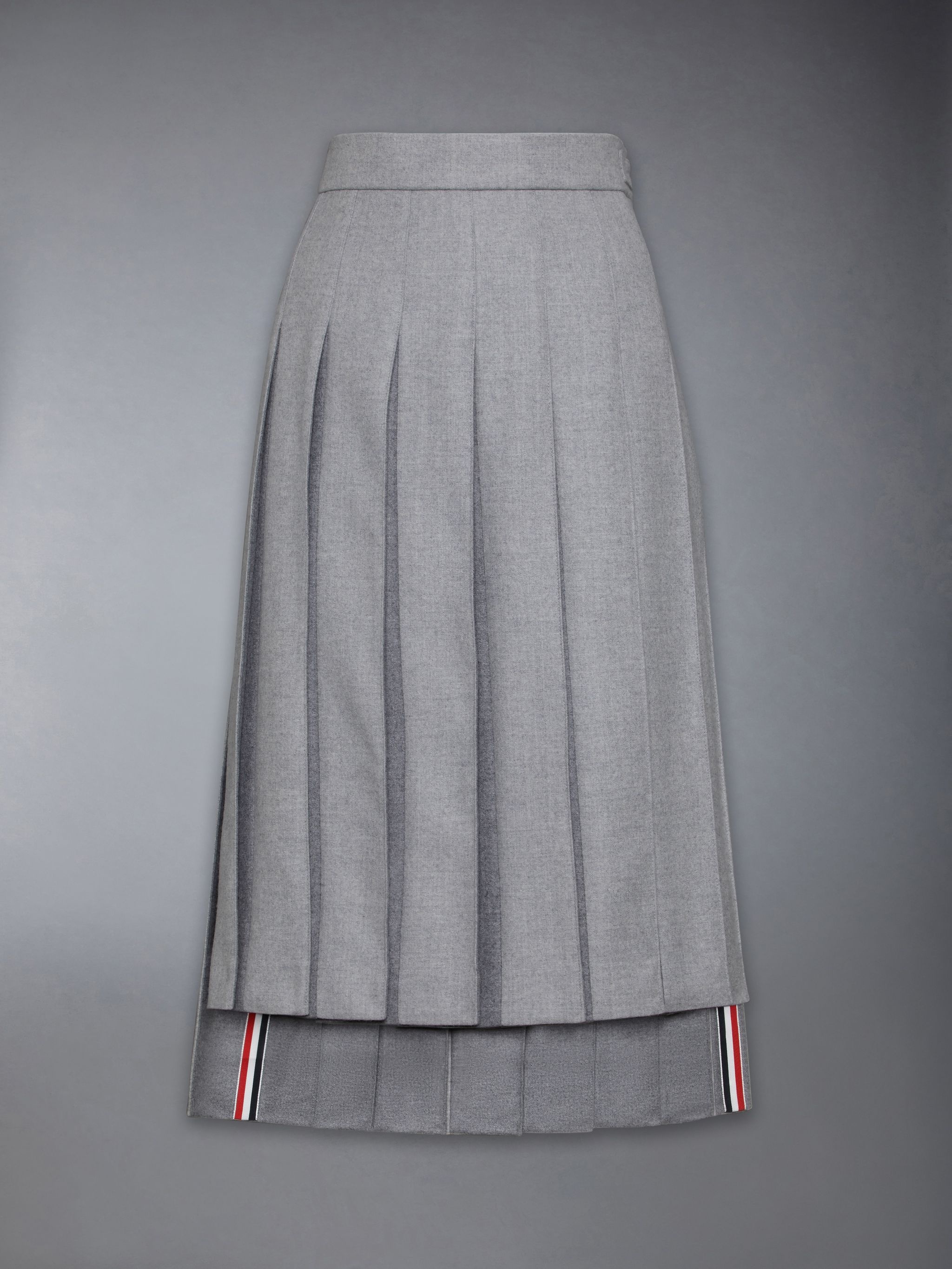 Wool Flannel Pleated Skirt - 7