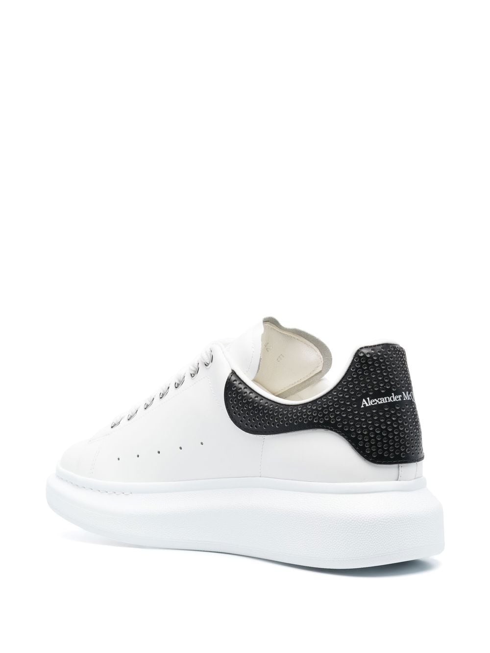 Oversized low-top leather sneakers - 3