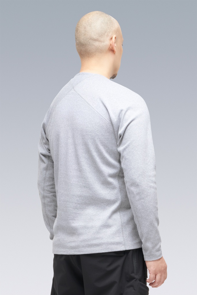 S27-PR Cotton Rib Longsleeve Shirt Gray Melange - 29