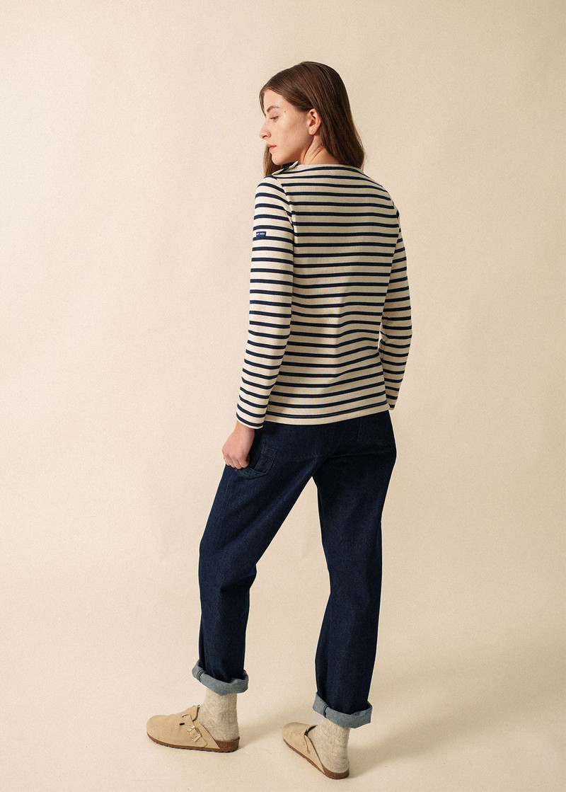 MERIDAME COEUR - Breton Striped Shirt with Heart-Shaped Buttons | Heavyweight Cotton | Women Fit 3