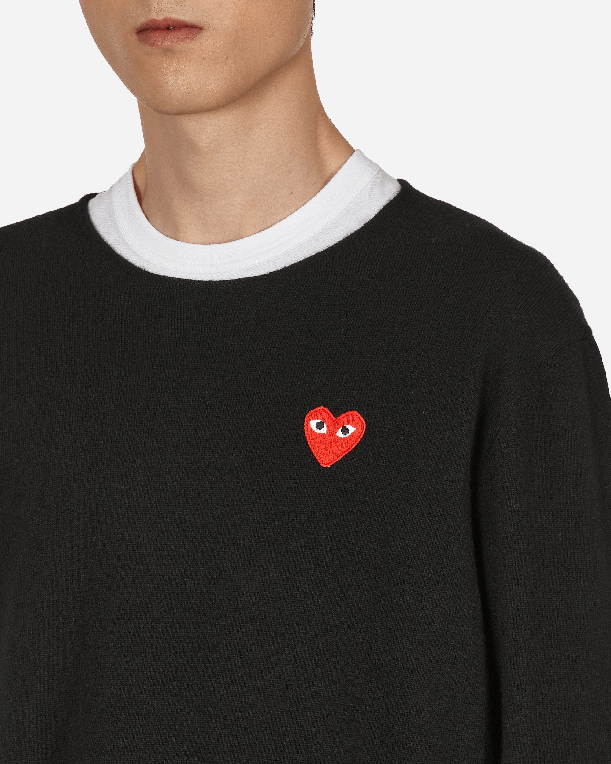 Heart Patch Sweater Black - 5