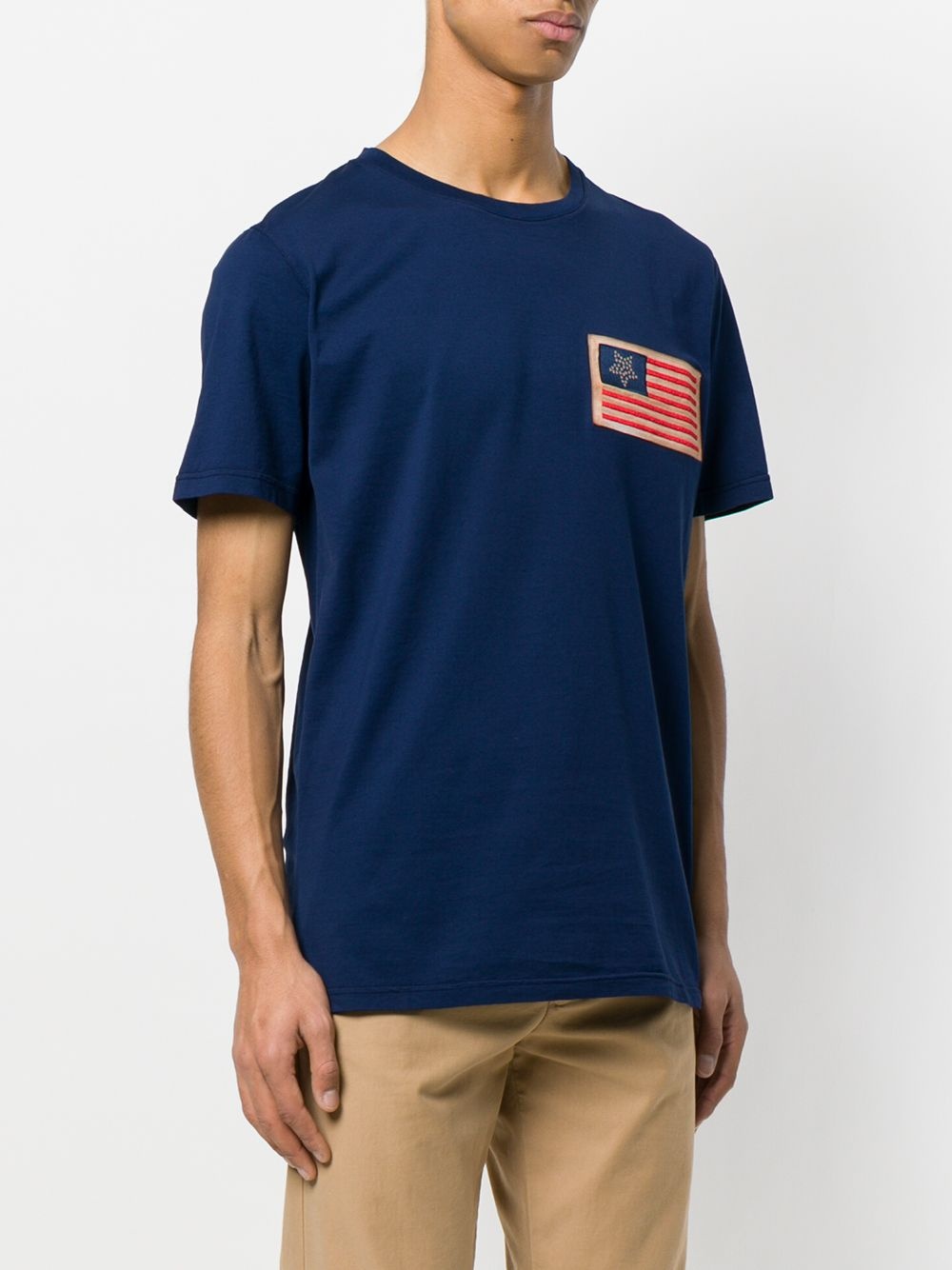 flag patch T-shirt - 3