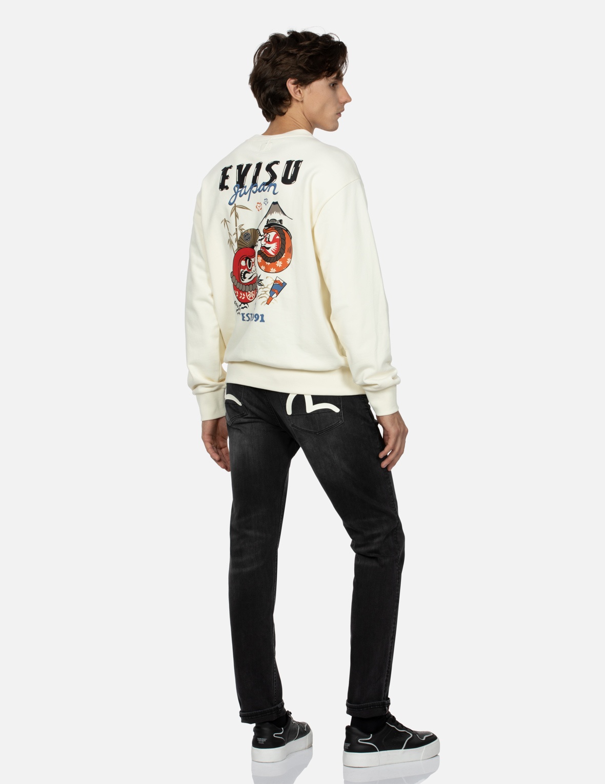 SEAGULL PRINT FLEX SKINNY DENIM JEANS #2028 - 3