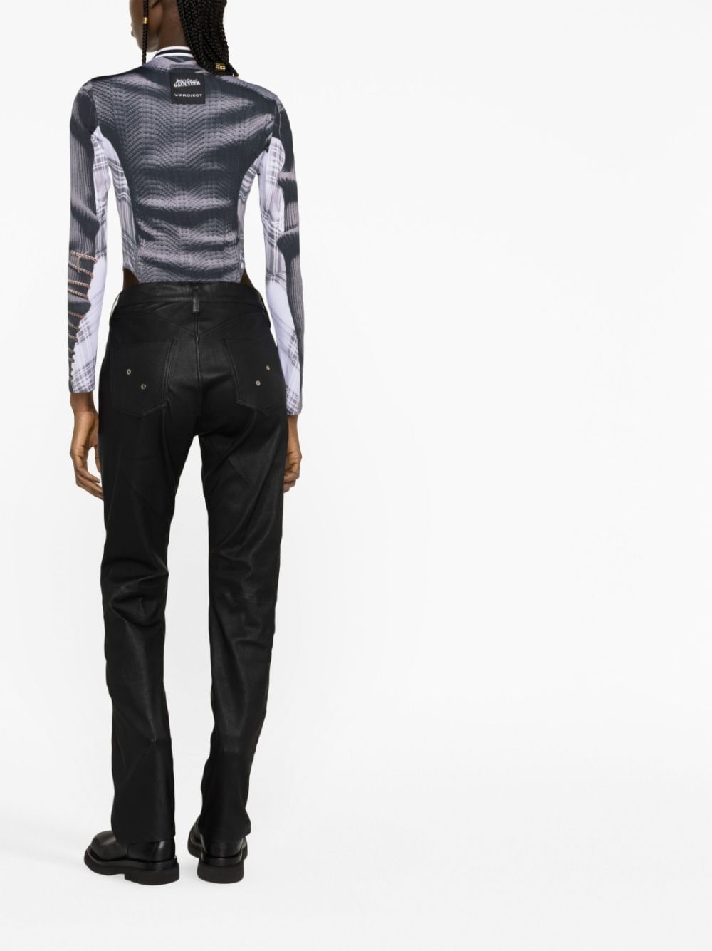 graphic-print bodysuit - 3