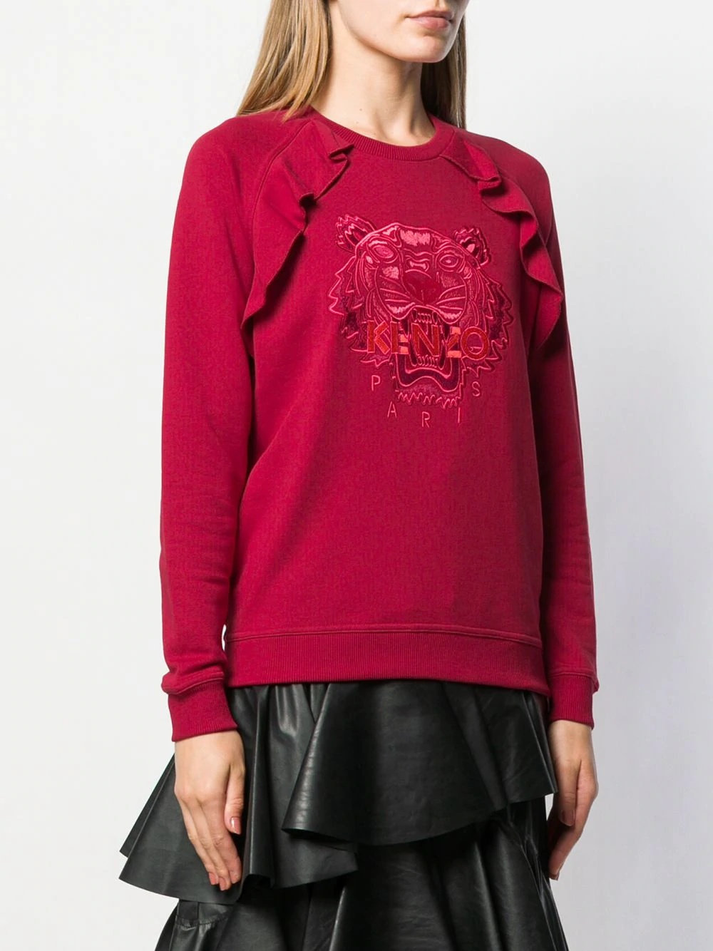 tiger embroidered sweatshirt - 3