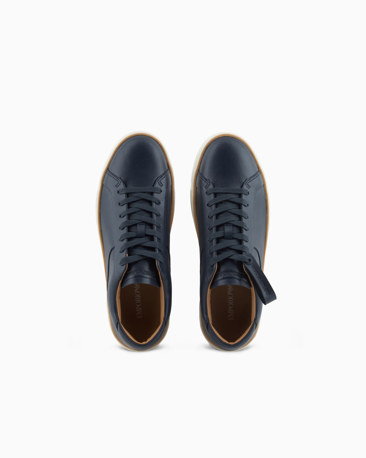 LEATHER SNEAKERS WITH A CONTRASTING WELT - 3