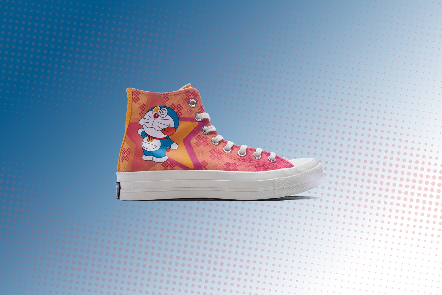CONVERSE X DORAEMON CHUCK 70 HI - HAWAIIAN OCEAN/FLAMINGO/HABANERO GOLD - 5