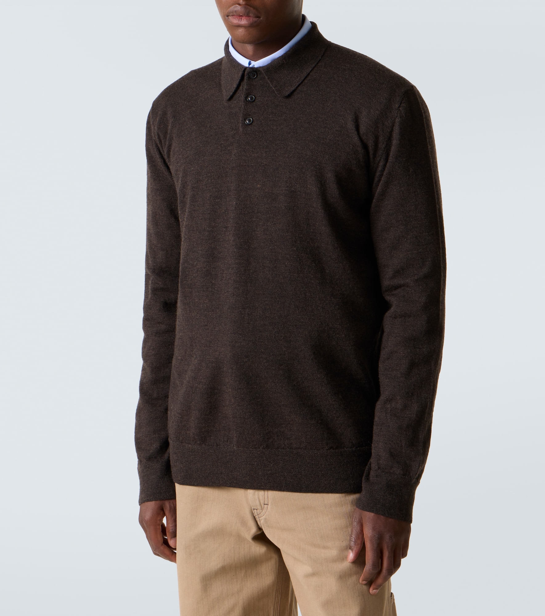 Wool polo sweater - 3