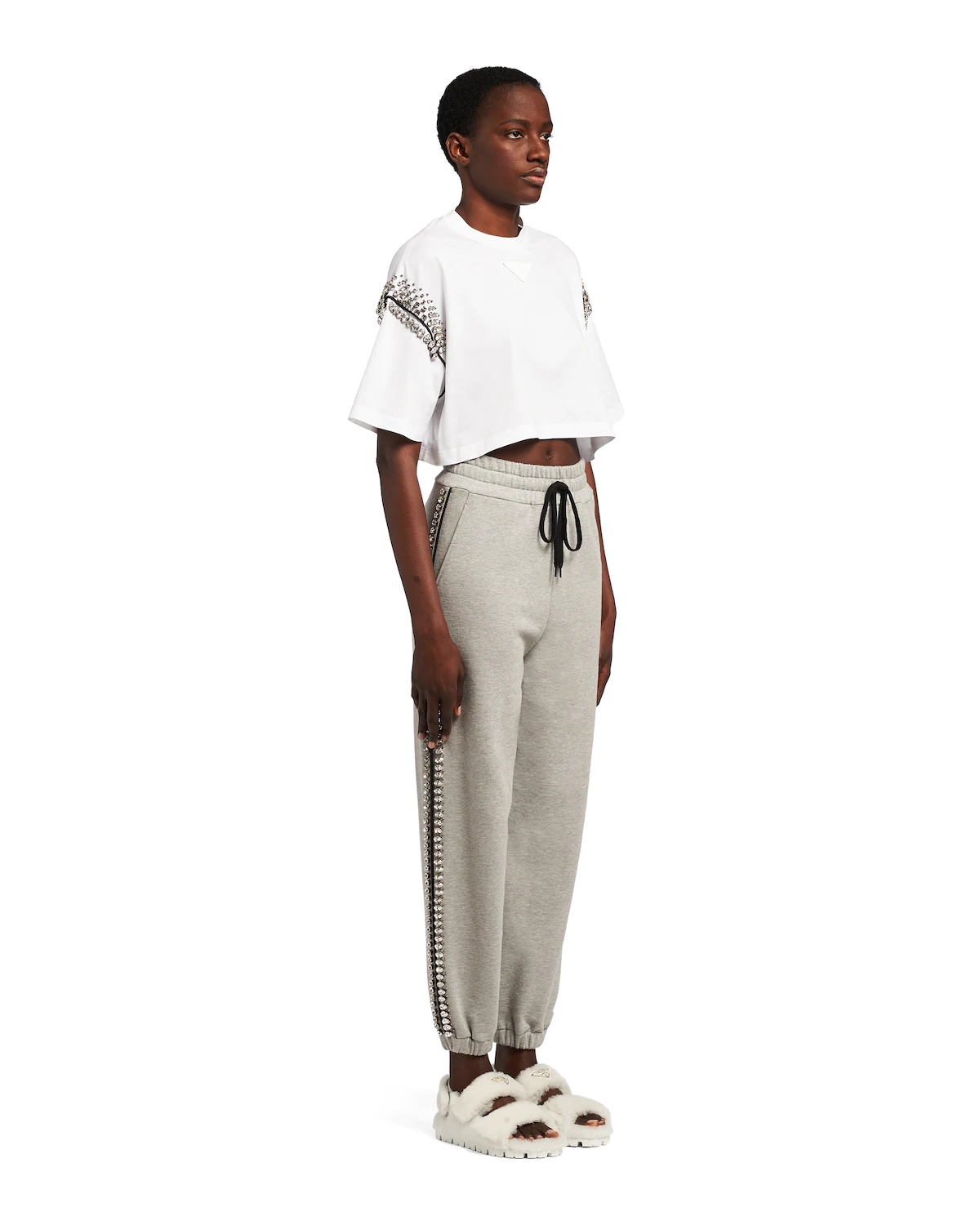 Studded cotton fleece joggers - 3