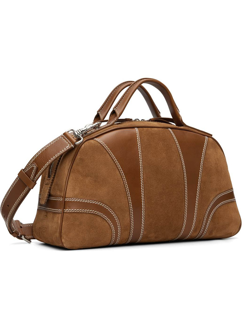 Dries Van Noten Tan Suede Duffle Bag outlook
