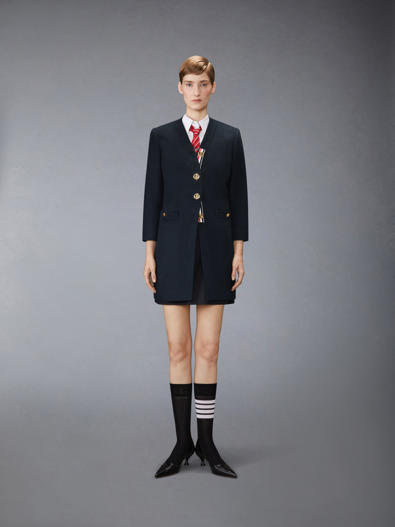 Thom Browne CASHMERE ZIBELINE FINISH CARDIGAN COAT outlook