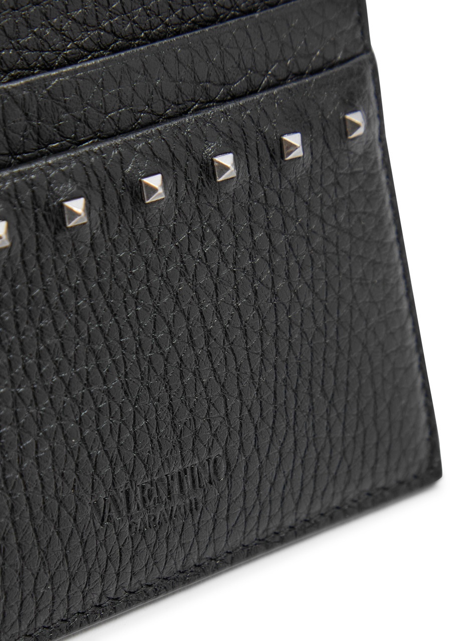 Valentino Garavani Rockstud Grained Leather Card Holder - 3