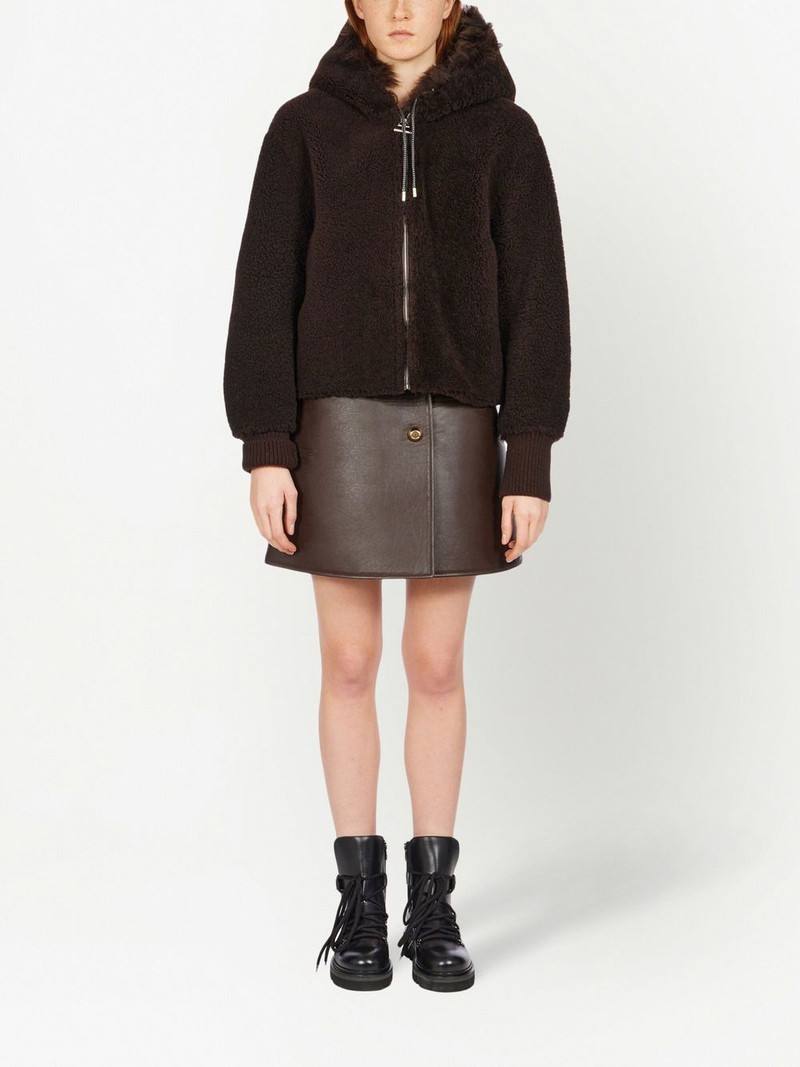FERRAGAMO A-line leather mini skirt outlook