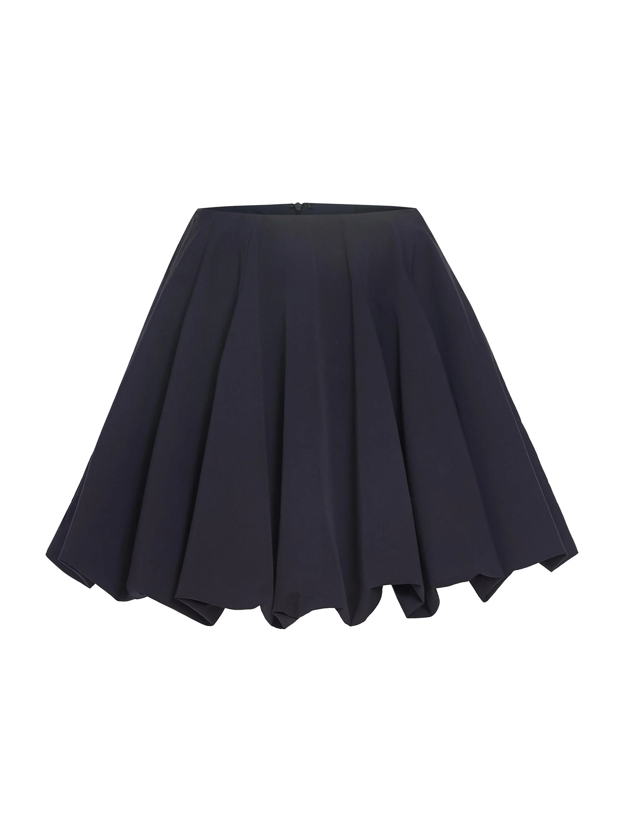 Women's Julia Pleated Cotton Poplin Miniskirt - Midnight - 1