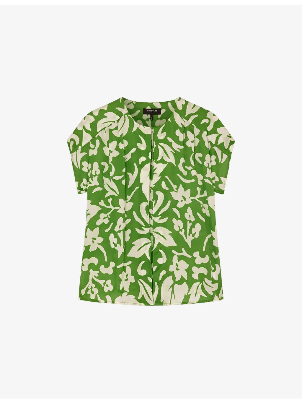 Floral-Print Short-Sleeved Woven Blouse - 1