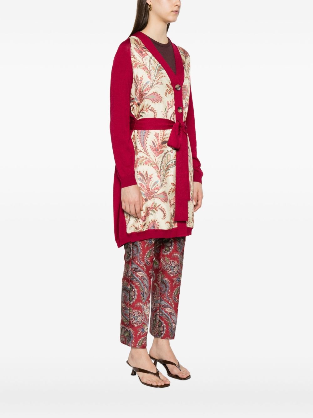 paisley-panel cardi-coat - 3