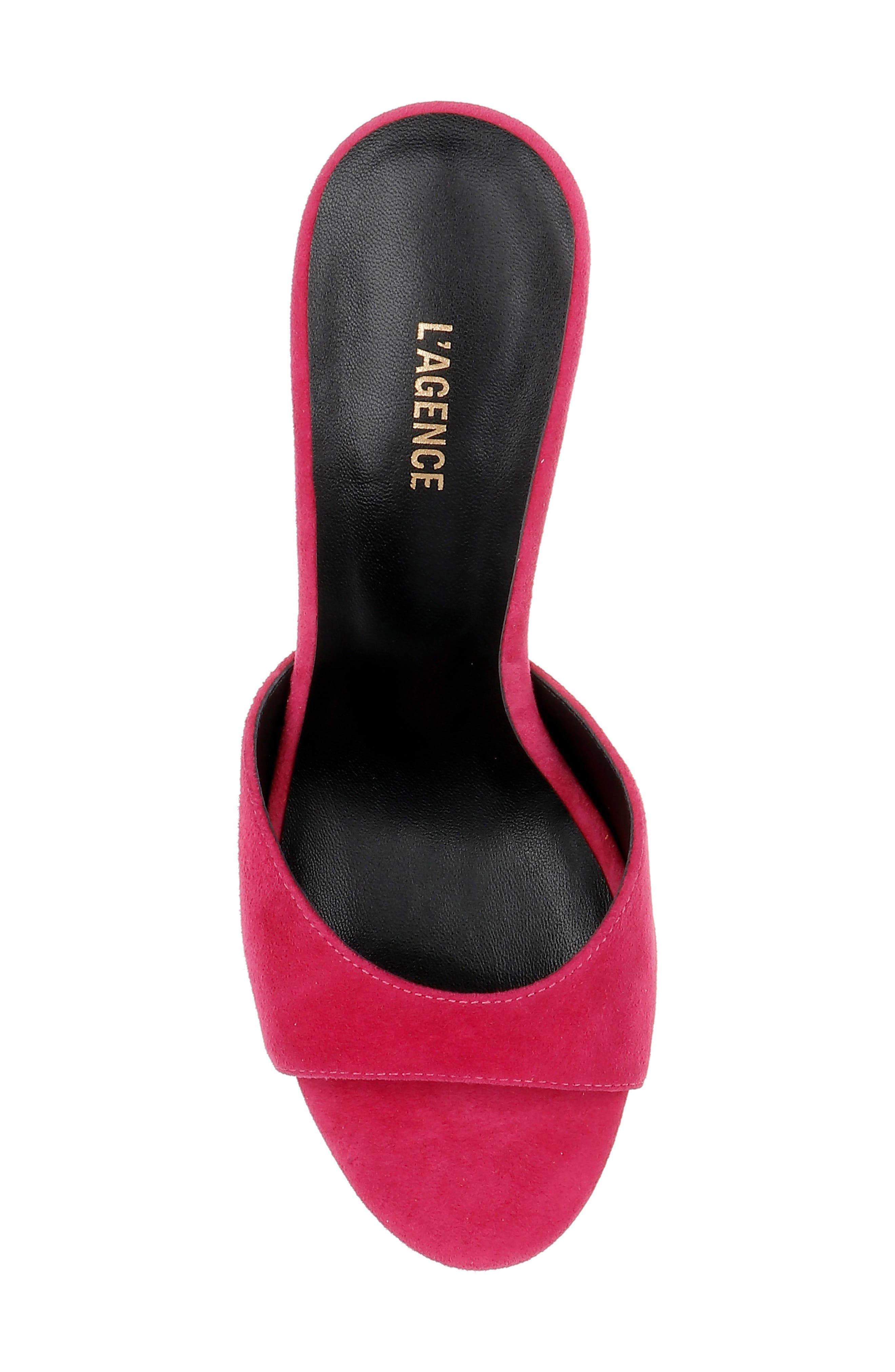L'AGENCE Avery Slide Sandal in Rubino Suede at Nordstrom - 5