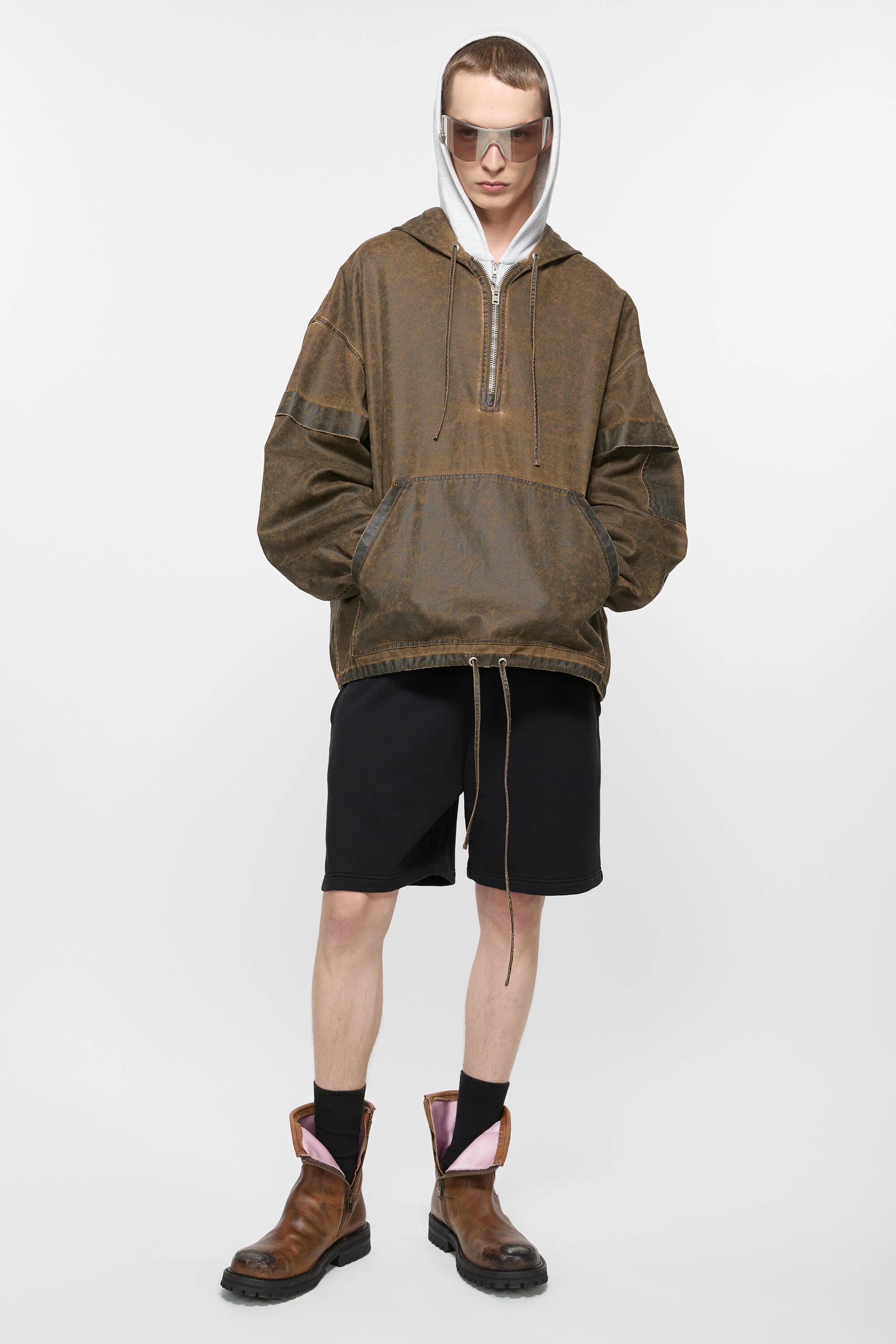 Fleece shorts - Black - 4