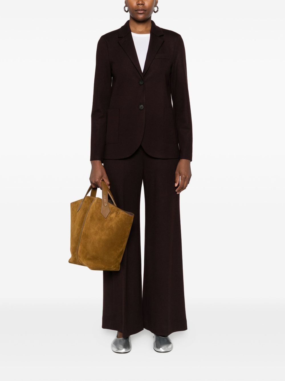 wide-leg wool trousers - 2