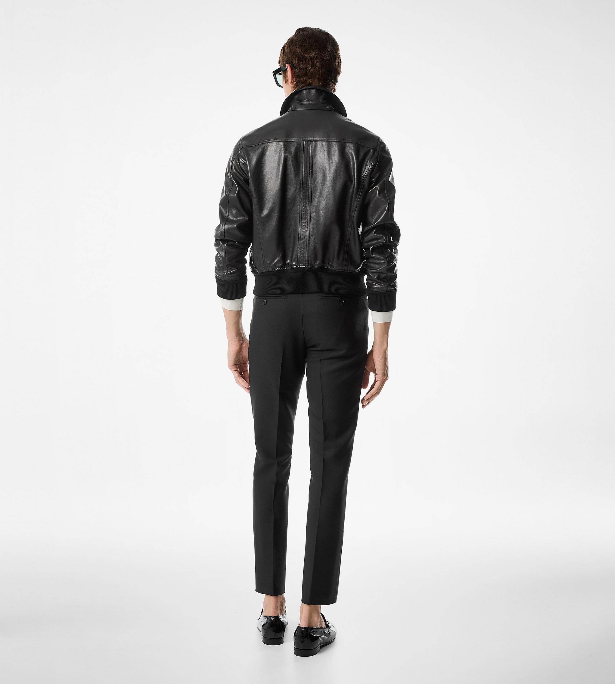 GLOSSY SMOOTH LEATHER BLOUSON - 3