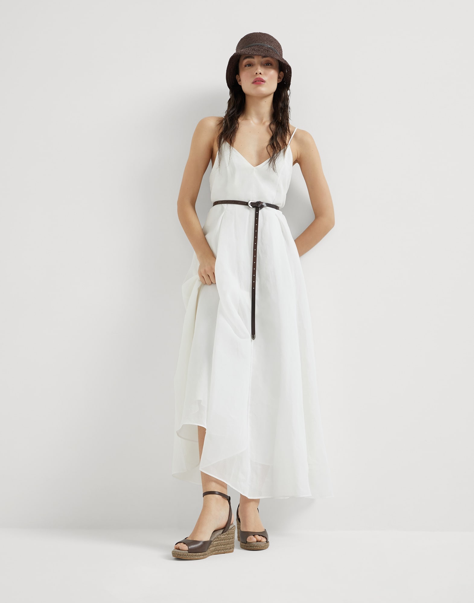 Cowhide espadrille wedges with monili - 4