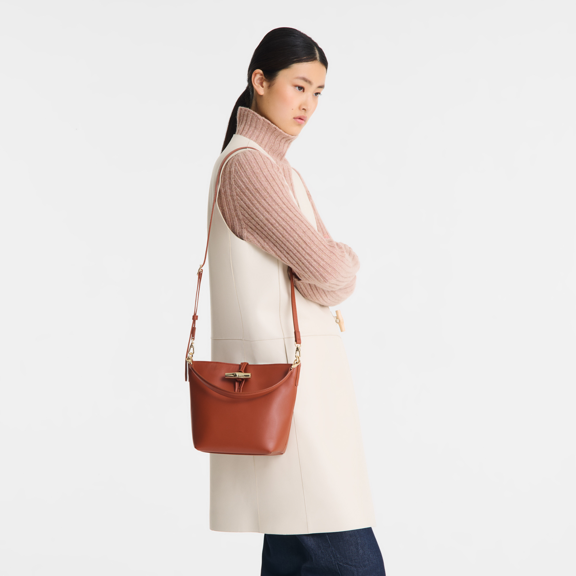 Le Roseau XS Bucket bag Bark - Leather - 2