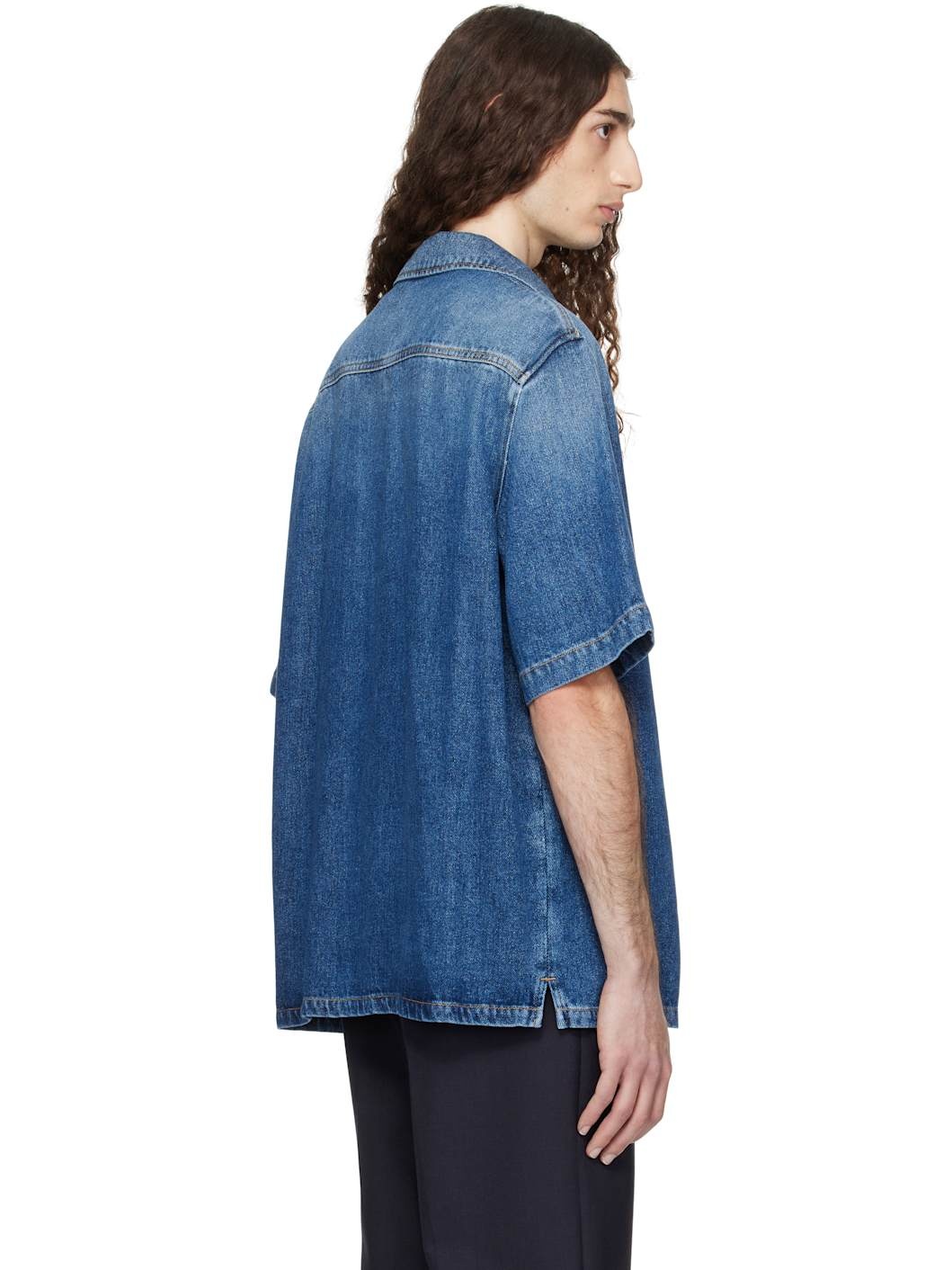 Blue Medusa Biggie Denim Shirt - 3