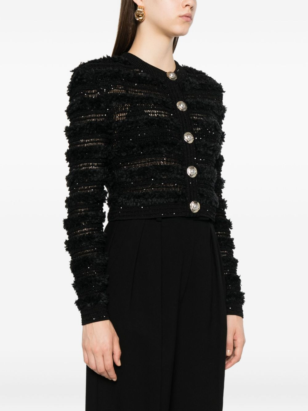 sequin-embellished cardigan - 3