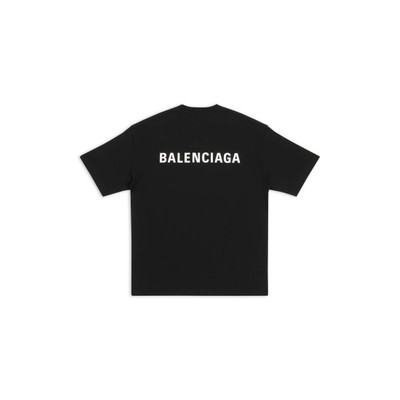 BALENCIAGA Men's Logo T-shirt Medium Fit in Black outlook
