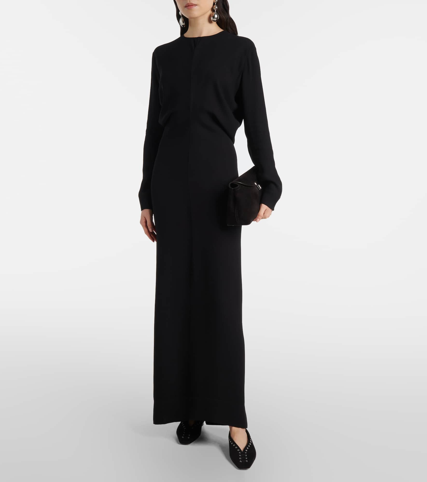 Draped cady maxi dress - 2