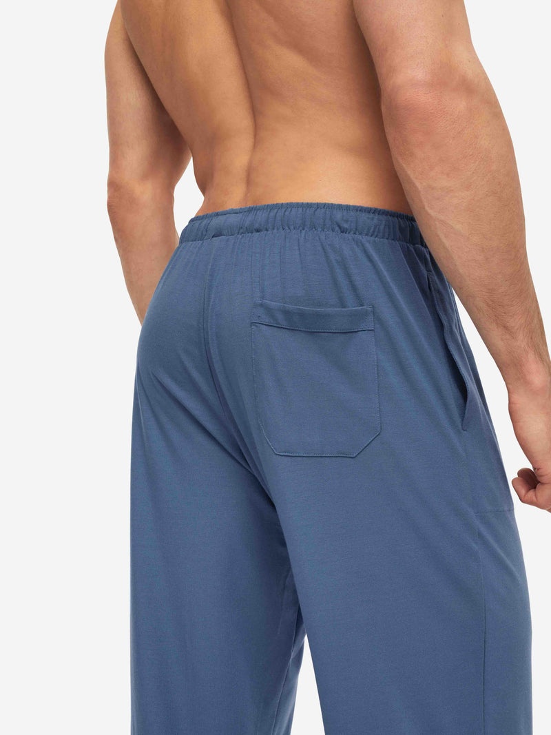 Men's Lounge Trousers Basel Micro Modal Stretch Storm Blue - 6