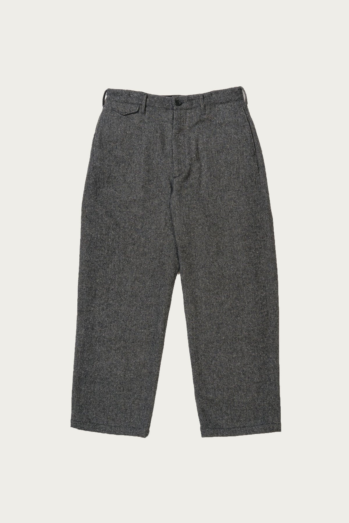 Officer Pant - Grey Poly/Wool Herringbone - 1