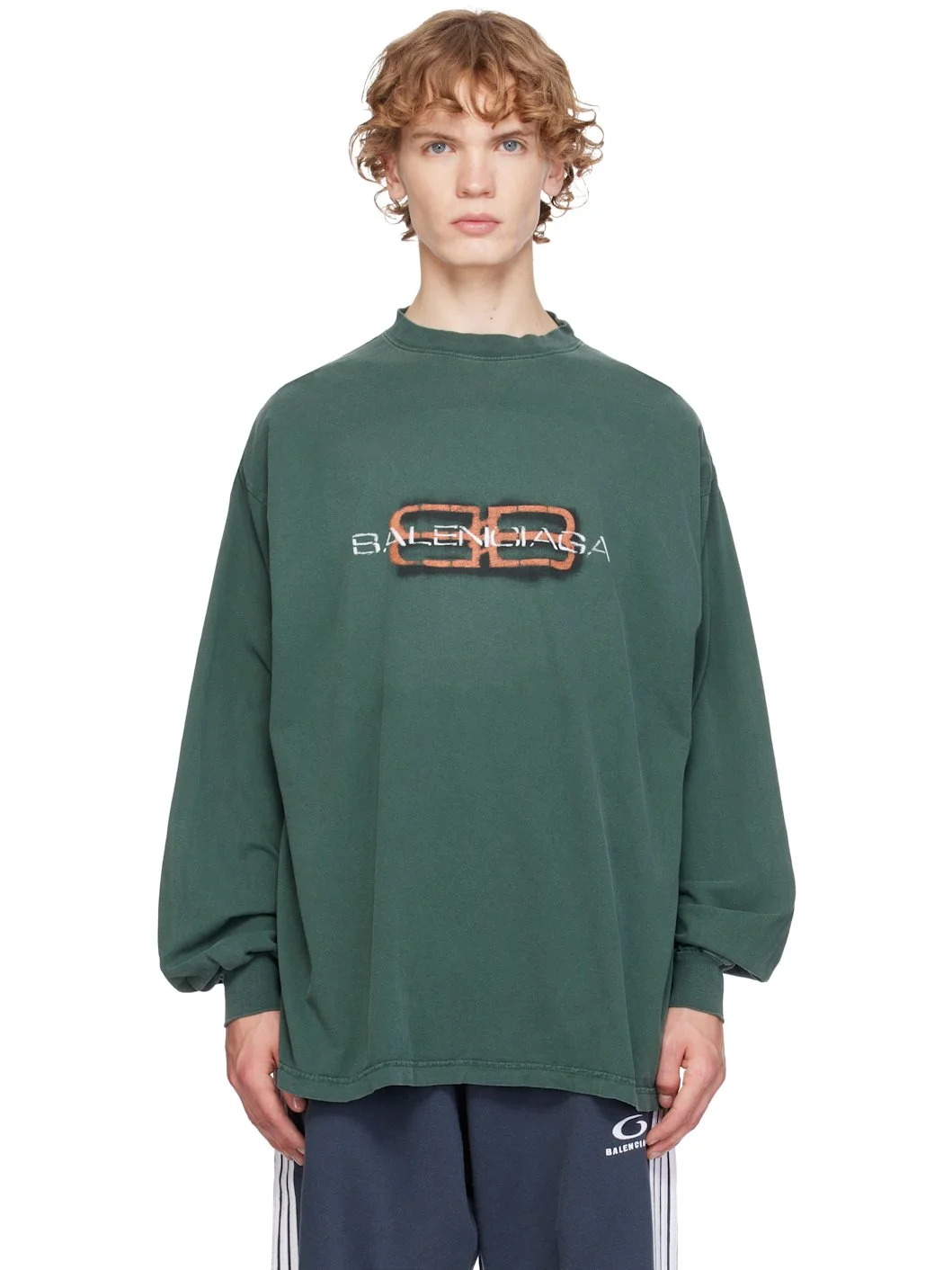 Green Logo L/S Large T-shirt - 1