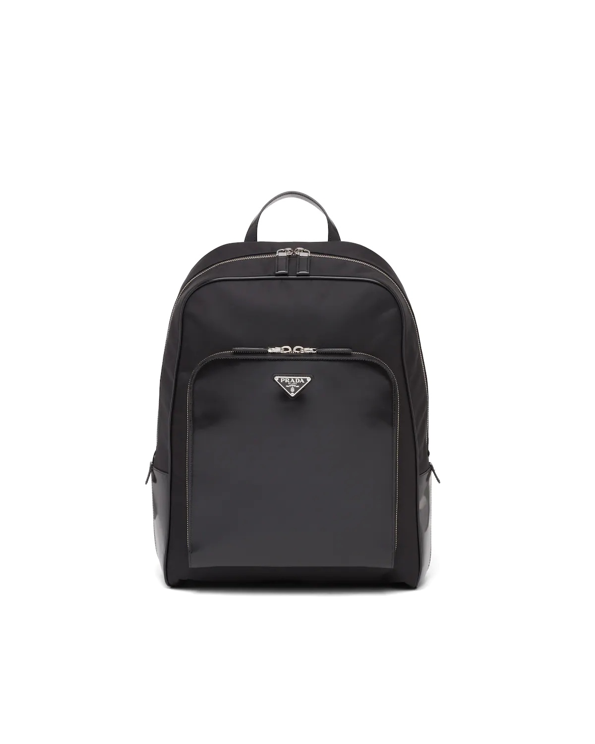 Re-Nylon and leather backpack - 1