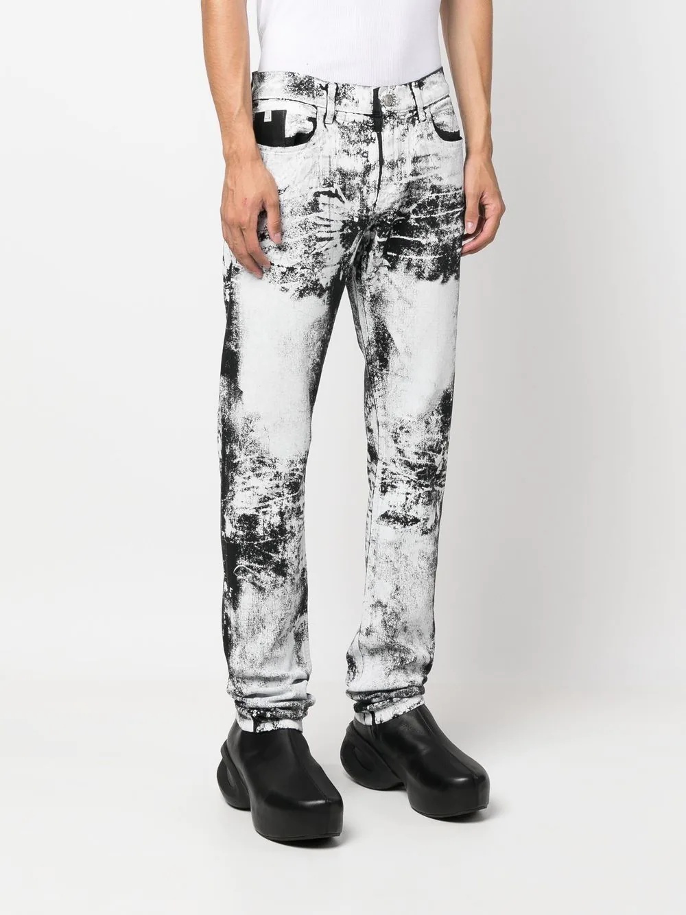 treated monochrome skinny-jeans - 3