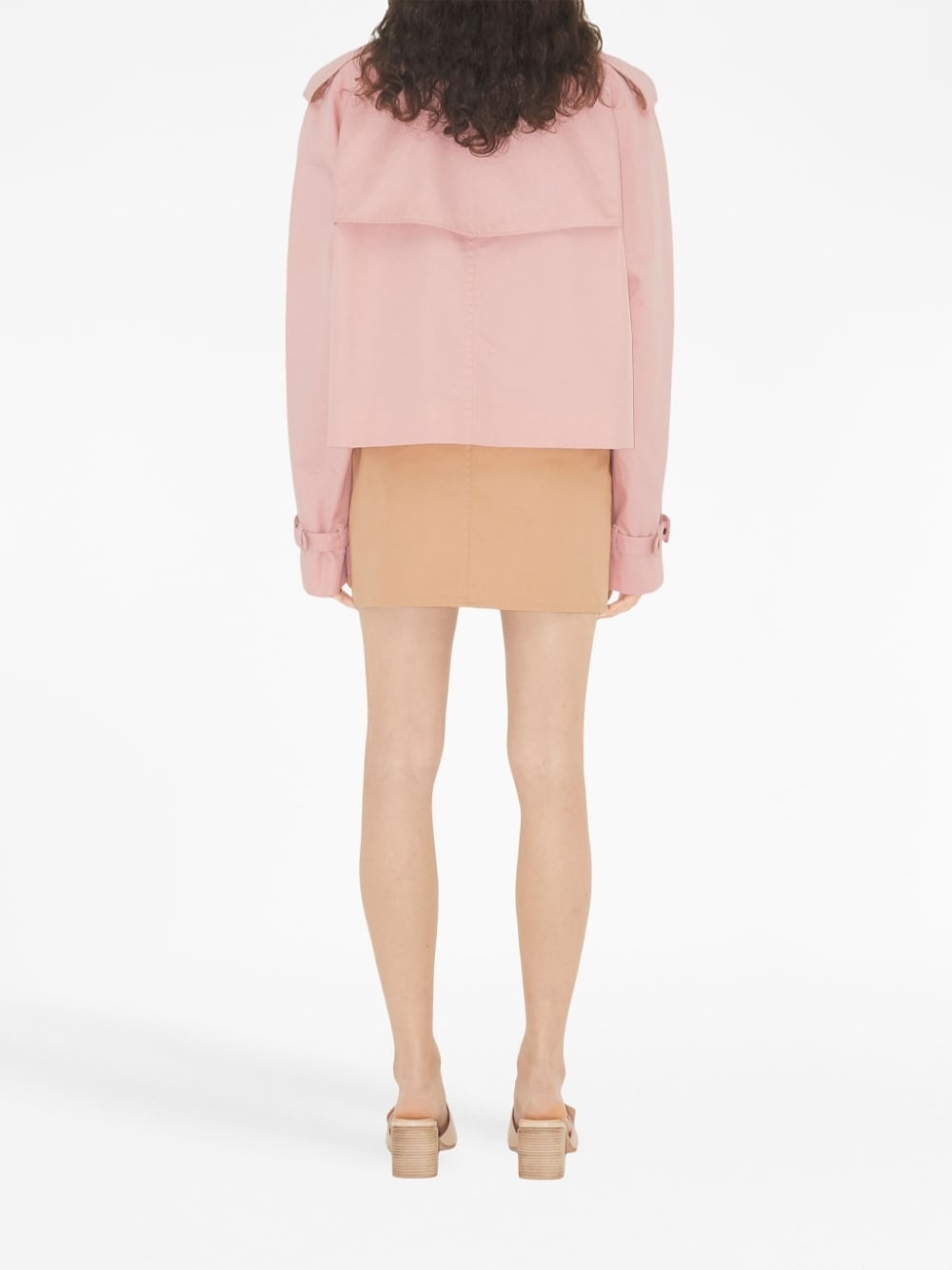 trench cotton mini skirt - 4