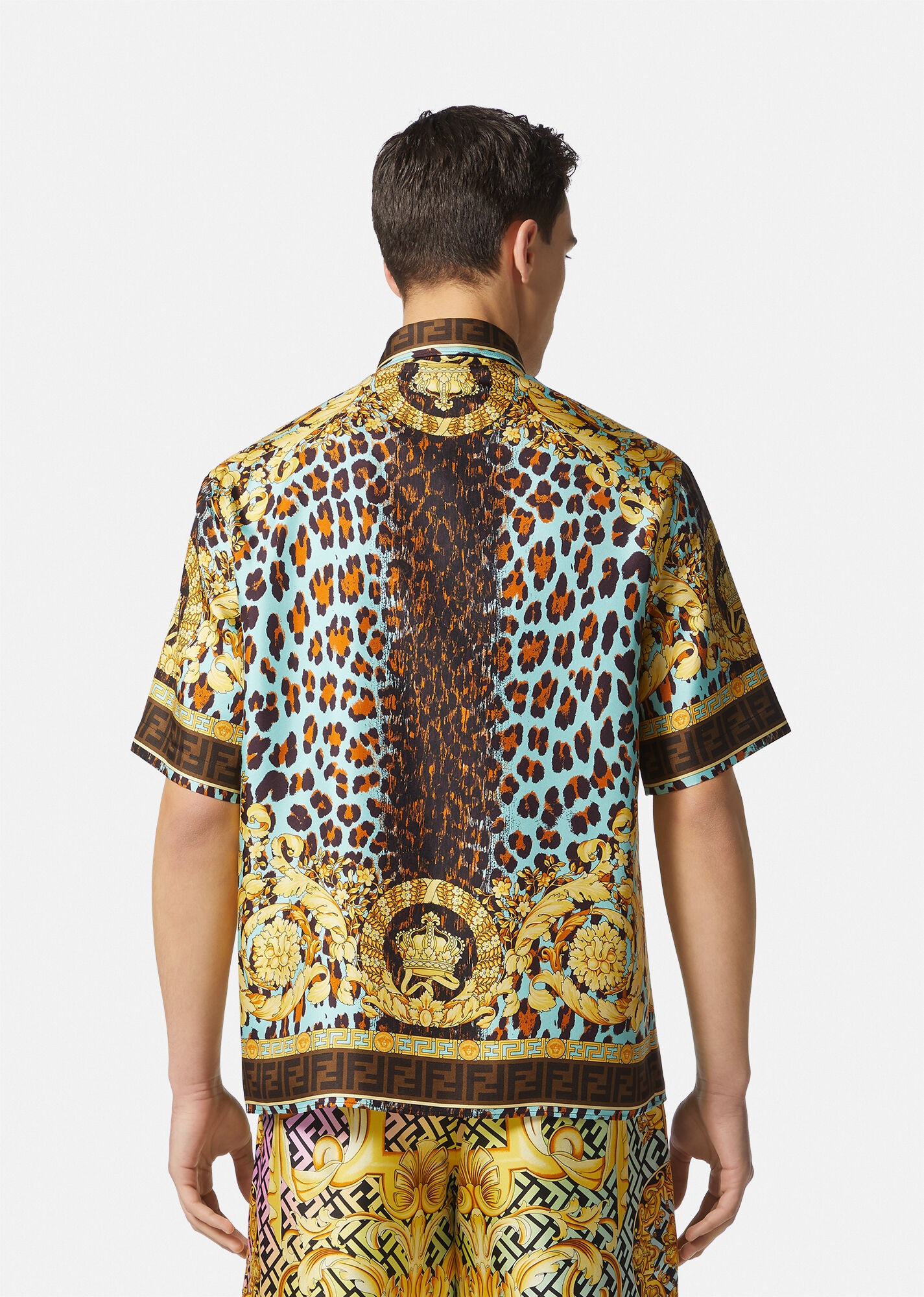 Fendace Gold Baroque Silk Shirt - 4
