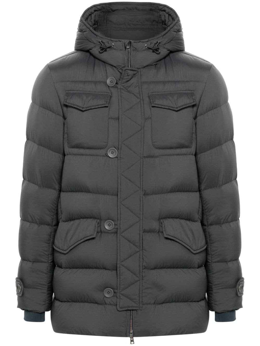 hooded puffer coat - 1