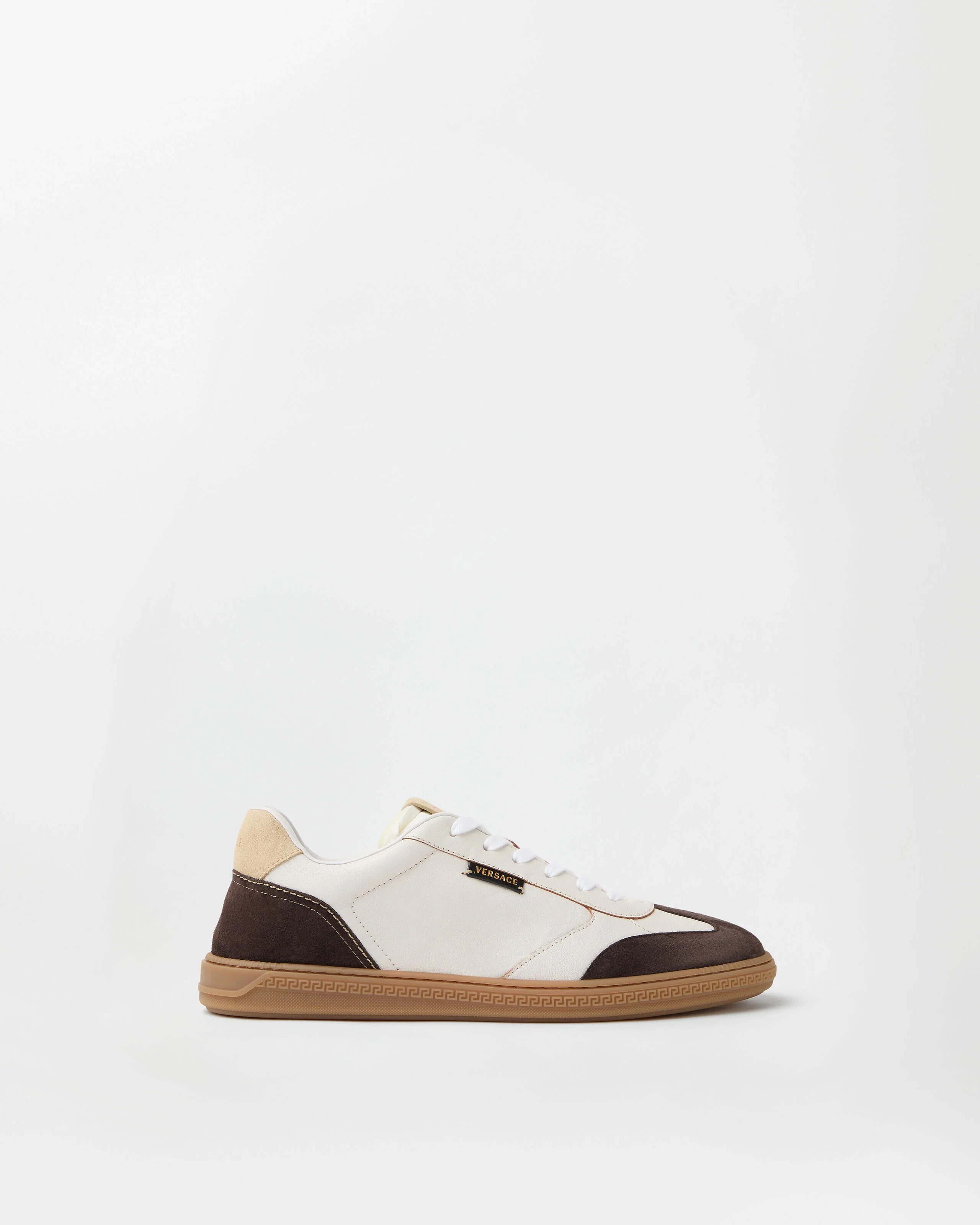 Greca Court Nappa & Suede Sneakers - 1