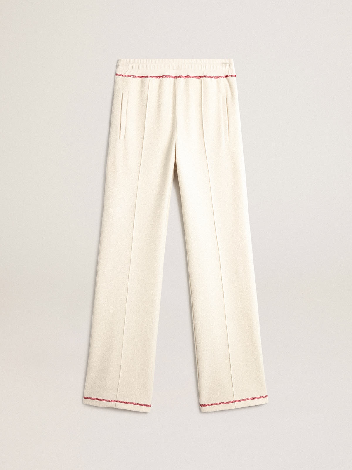 Women’s heritage white joggers with CNY logo - 1