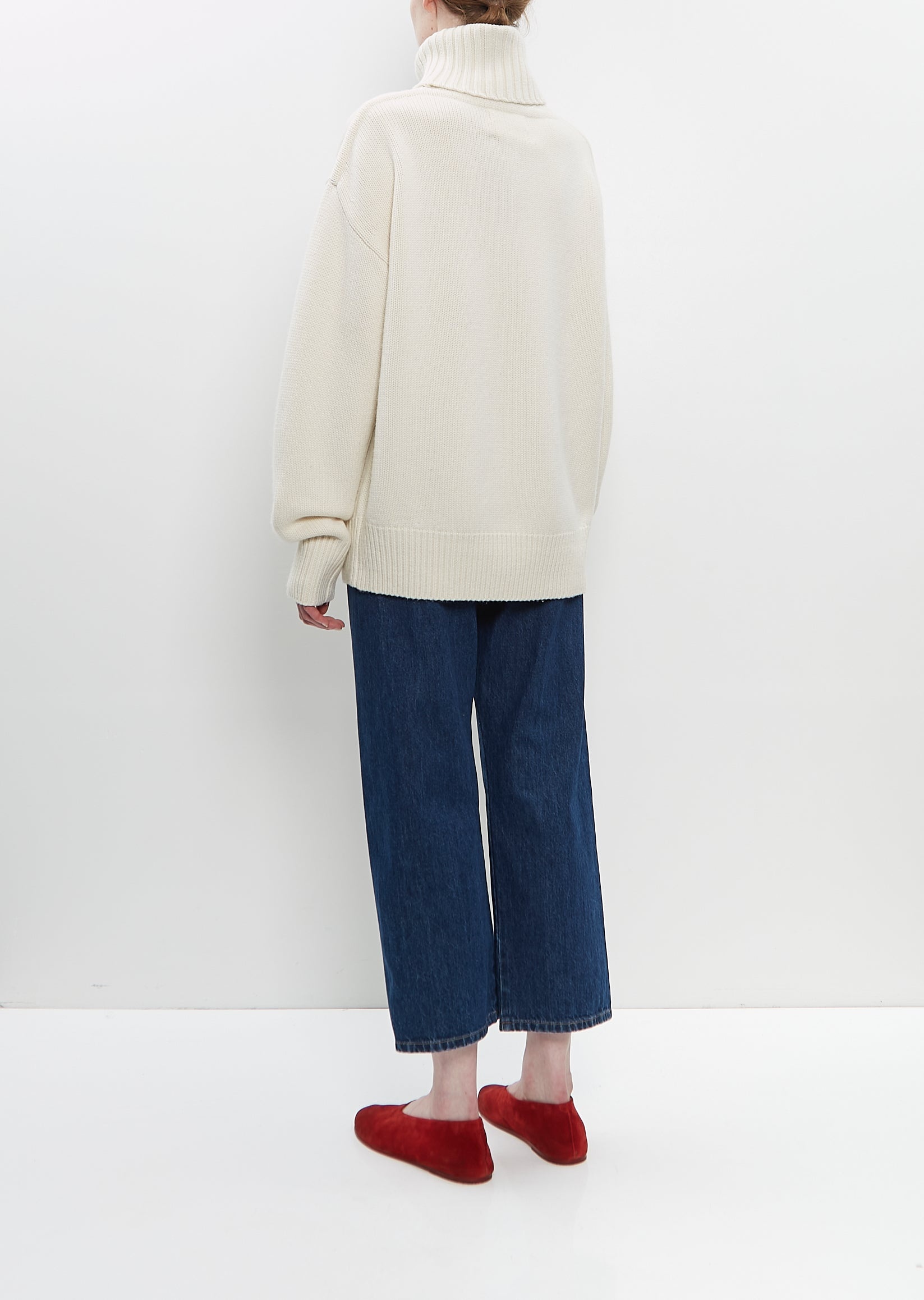 Cashmere n°20 Oversize Xtra Sweater — Chalk - 3