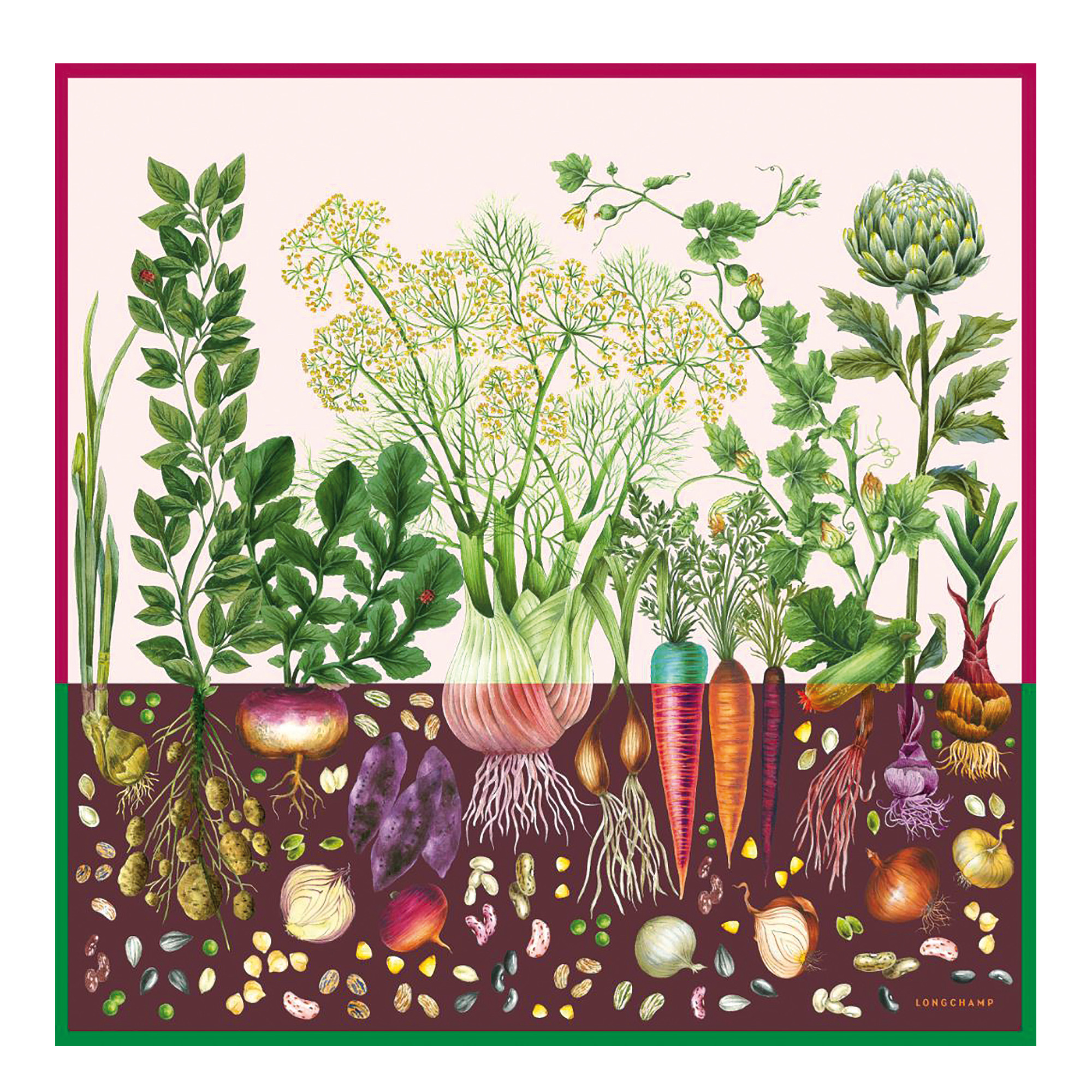 Beyond the Garden Silk scarf 90 Multicolor - OTHER - 1