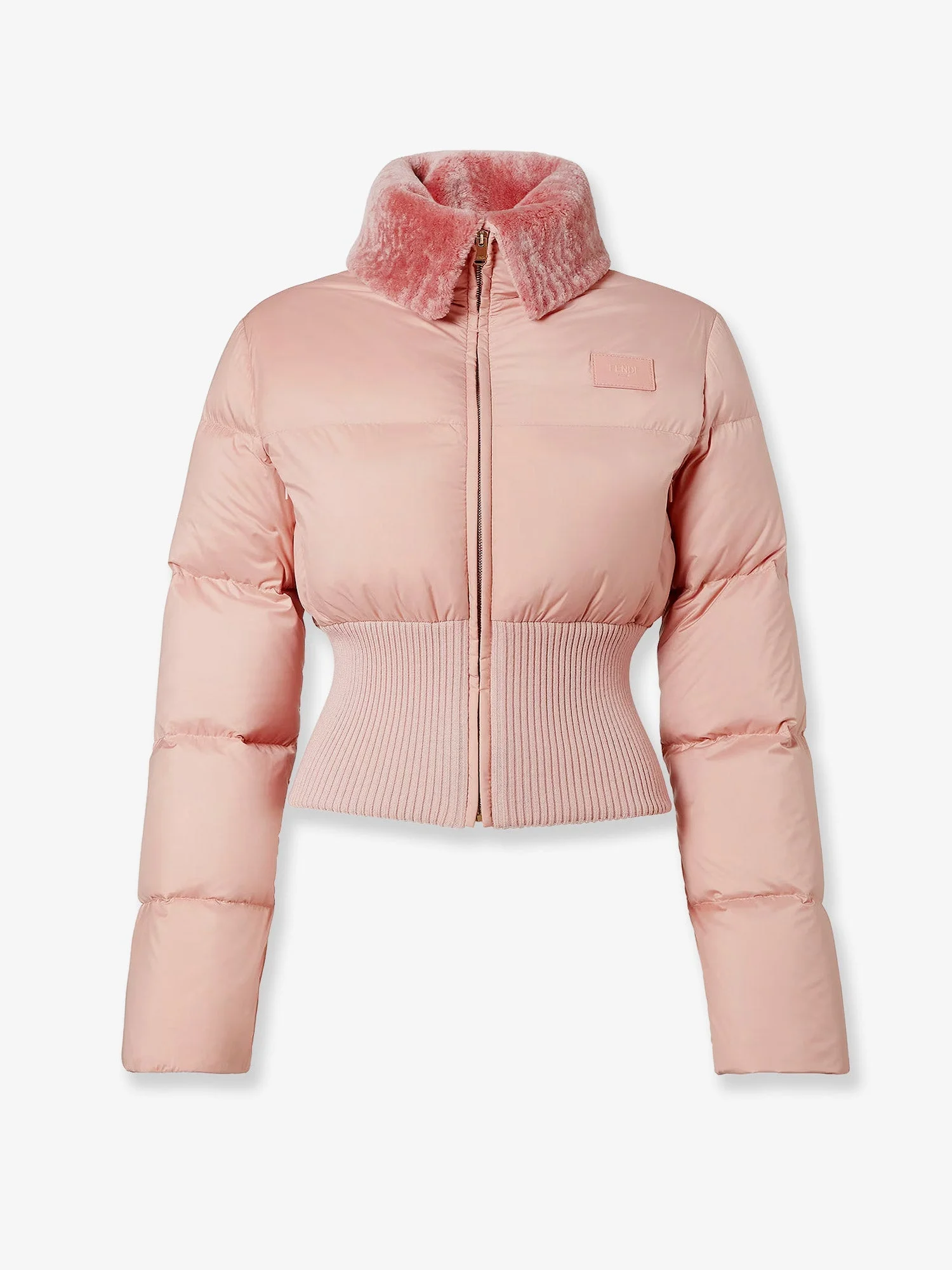 Fendi Technical Fabric And Shearling Down Jacket - 1