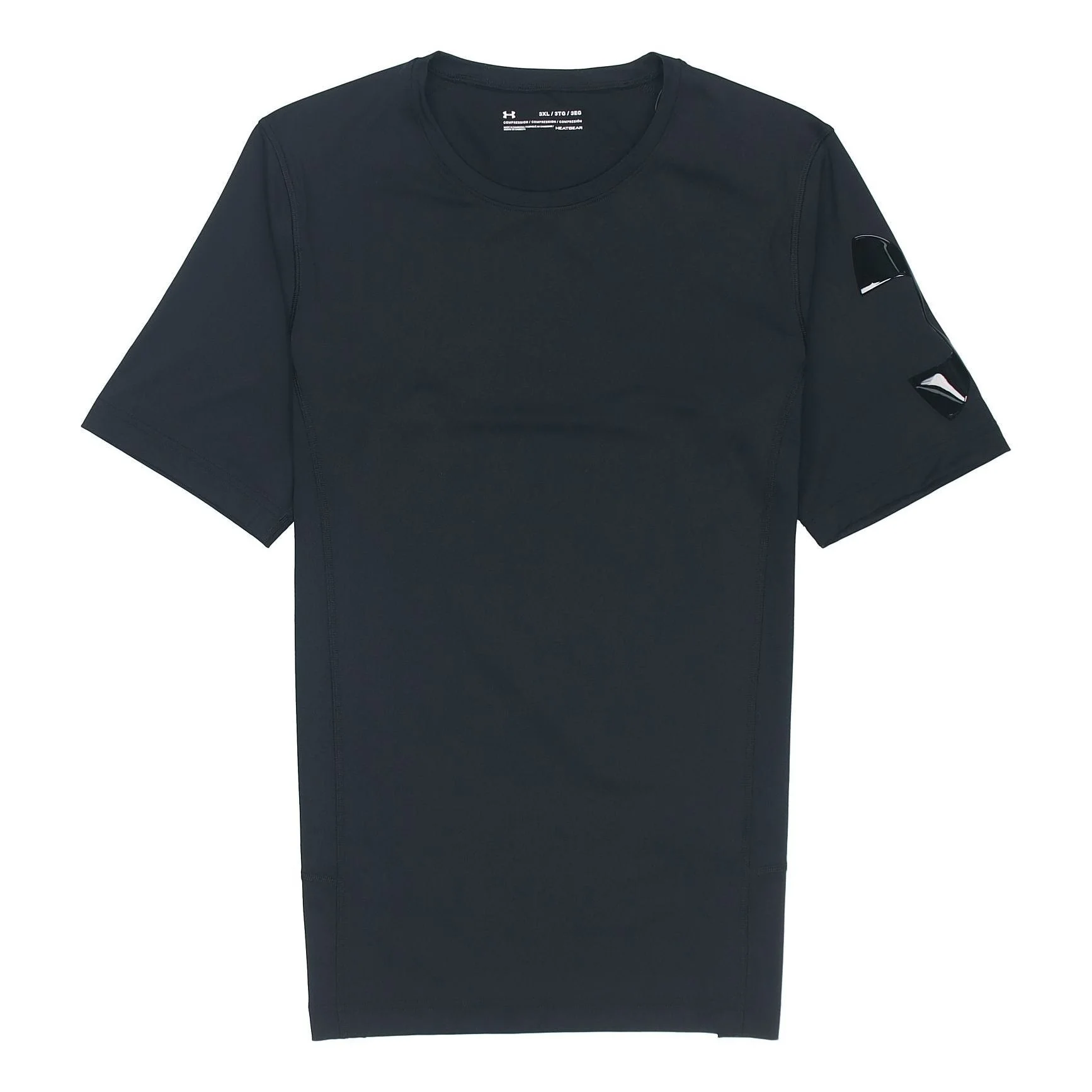 Men's Under Armour Casual Breathable Round Neck Tight Sports Short Sleeve Black 1351815-001 - 1