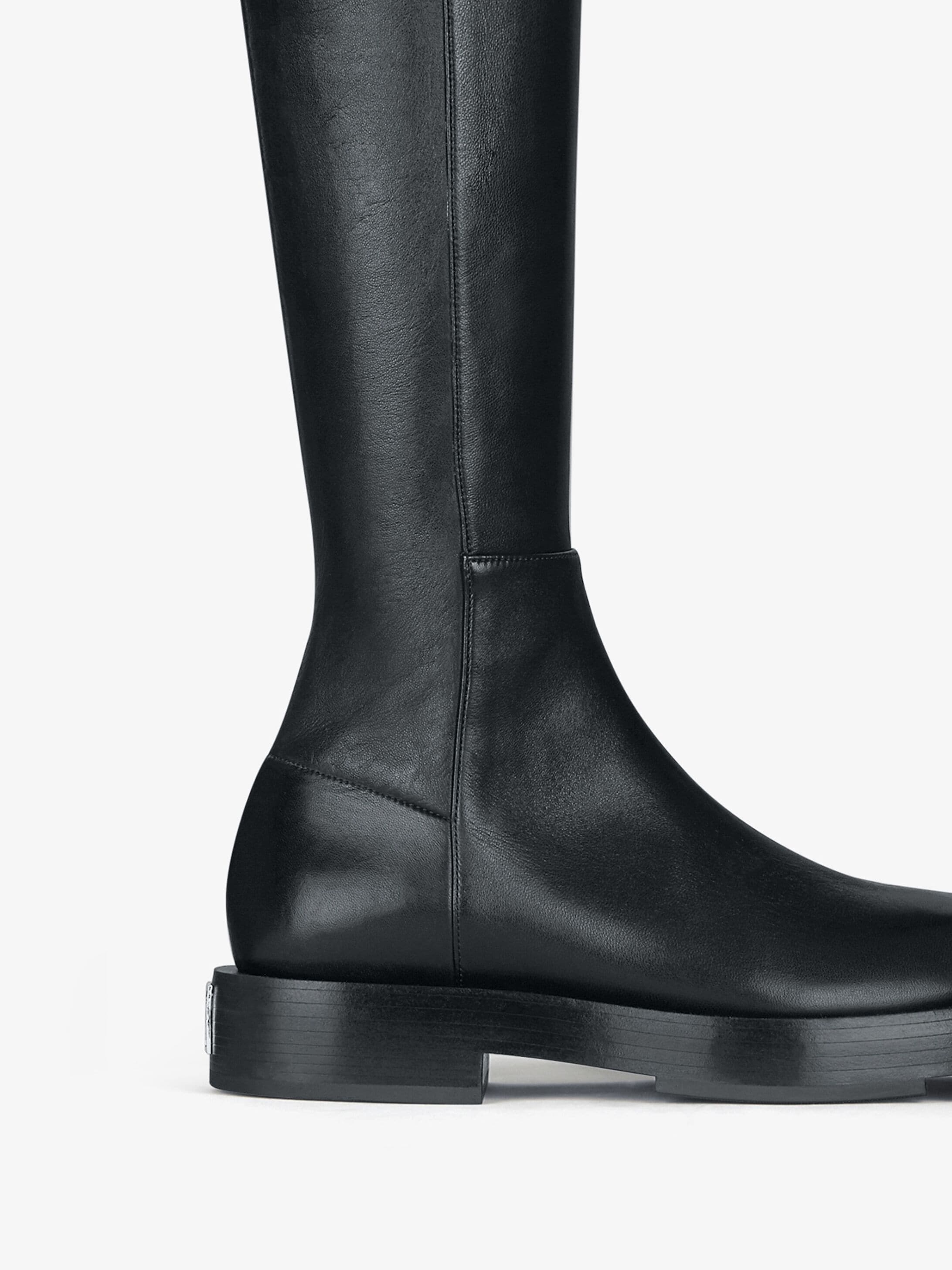 SQUARED BOOTS IN STRETCH LEATHER - 5