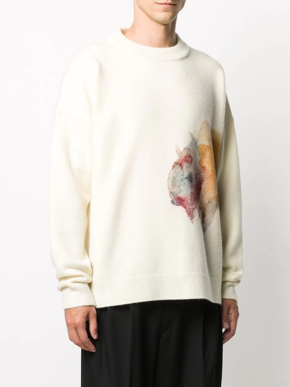 stain print sweatshirt - 3