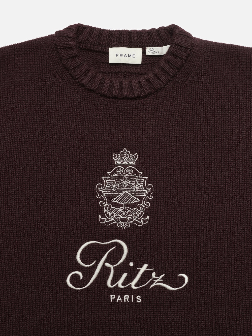 Ritz Unisex Cashmere Sweater in Bordeaux - 2