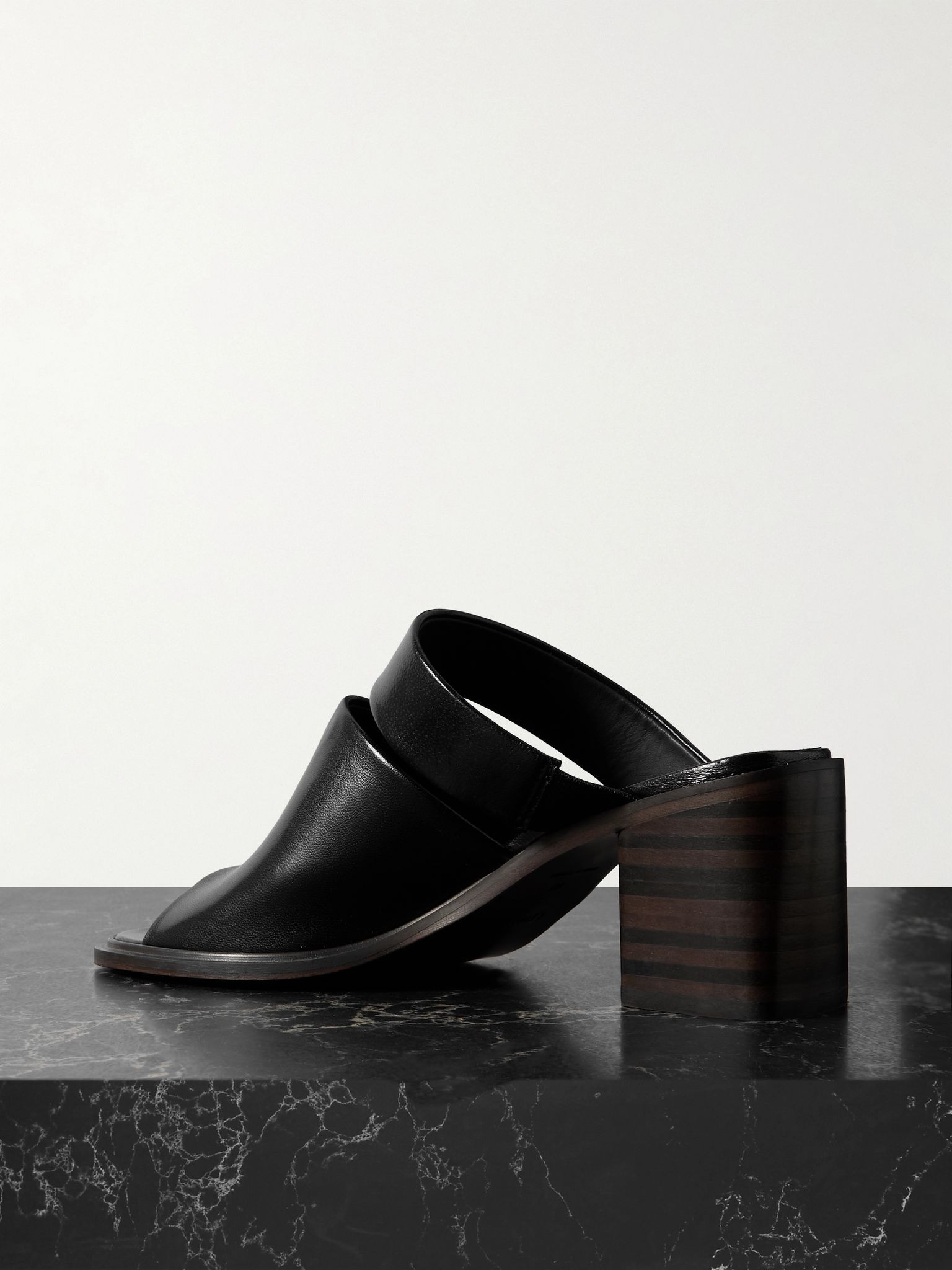 Leather mules Black - 3