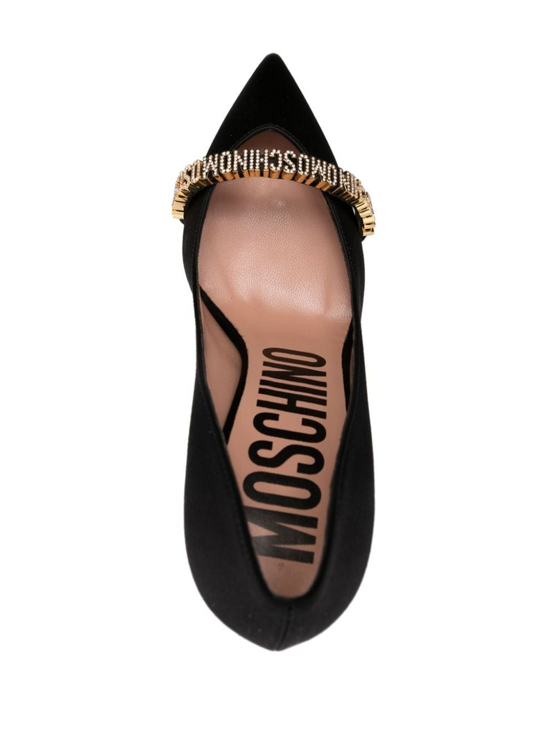 100mm logo-lettering leather pumps 4