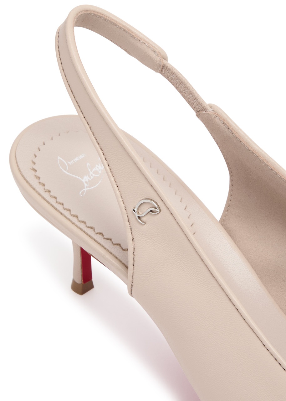 Christian Louboutin Sporty Kate 55 Leather Slingback Pumps - 4